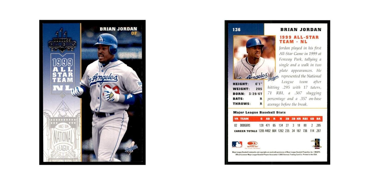 2003 Donruss Champions Brian Jordan Baseball Cards #136