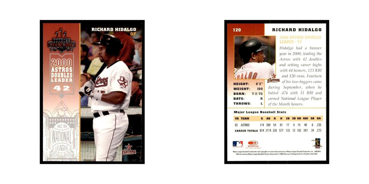 2003 Donruss Champions Richard Hidalgo Baseball Cards #120