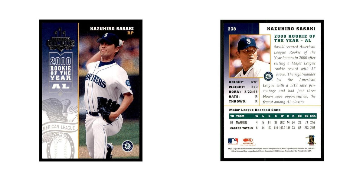 2003 Donruss Champions Kazuhiro Sasaki Baseball Cards #238
