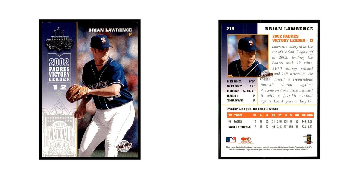 2003 Donruss Champions Brian Lawrence Baseball Cards #214