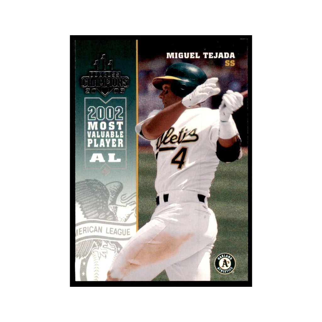 2003 Donruss Champions Miguel Tejada Baseball Cards #187