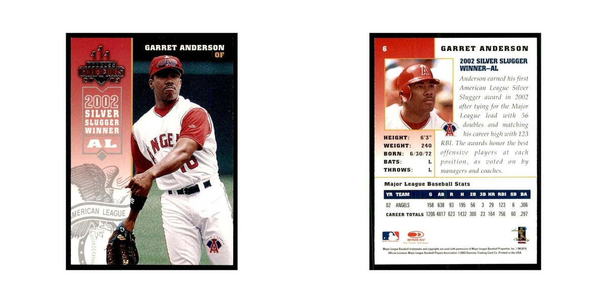 2003 Donruss Champions Garret Anderson Baseball Cards #6