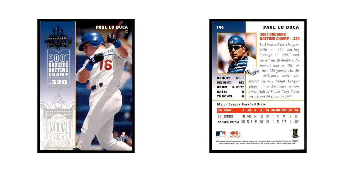 2003 Donruss Champions Paul Lo Duca Baseball Cards #144