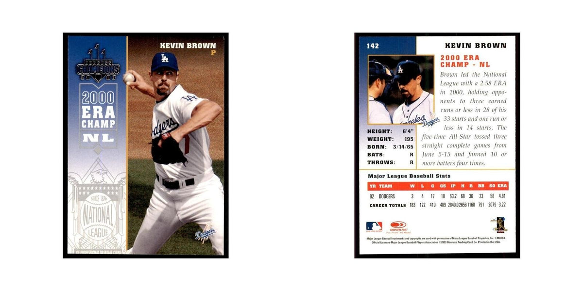 2003 Donruss Champions Kevin Brown Baseball Cards #142
