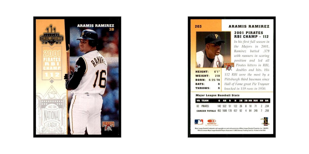 2003 Donruss Champions Aramis Ramirez Baseball Cards #203