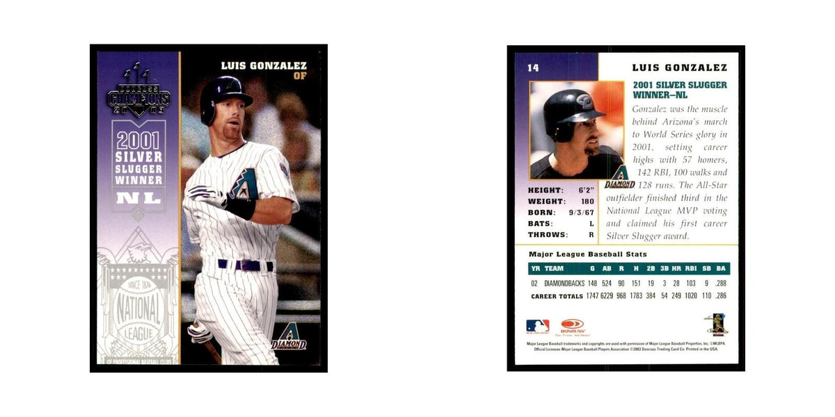2003 Donruss Champions Luis Gonzalez Baseball Cards #14