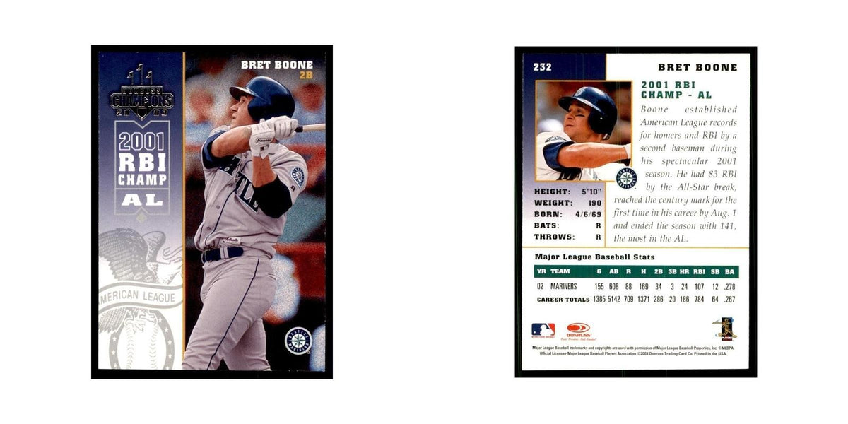 2003 Donruss Champions Bret Boone Baseball Cards #232