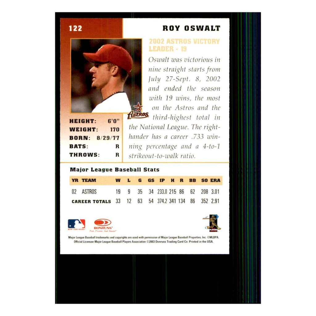2003 Donruss Champions Roy Oswalt Baseball Cards #122