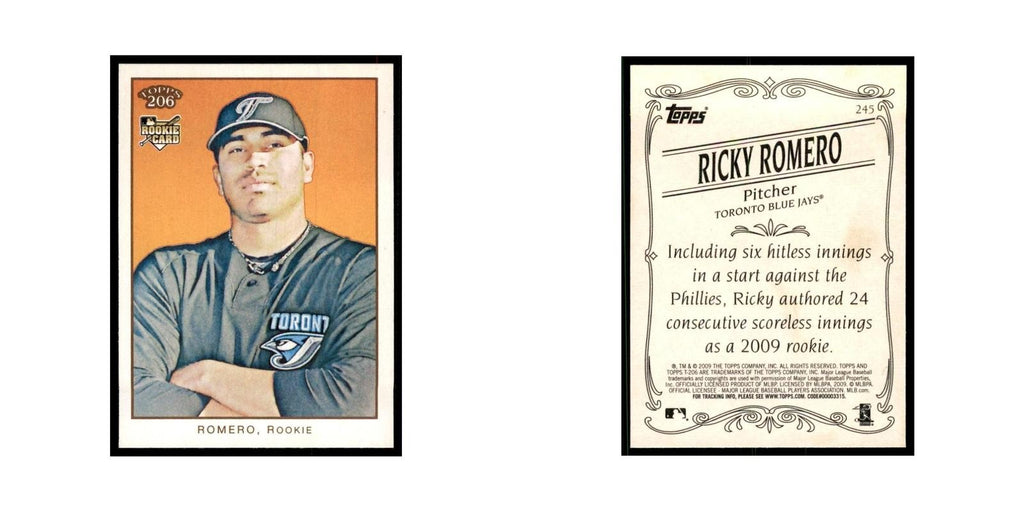 2009 Topps 206 Ricky Romero Baseball Cards #245
