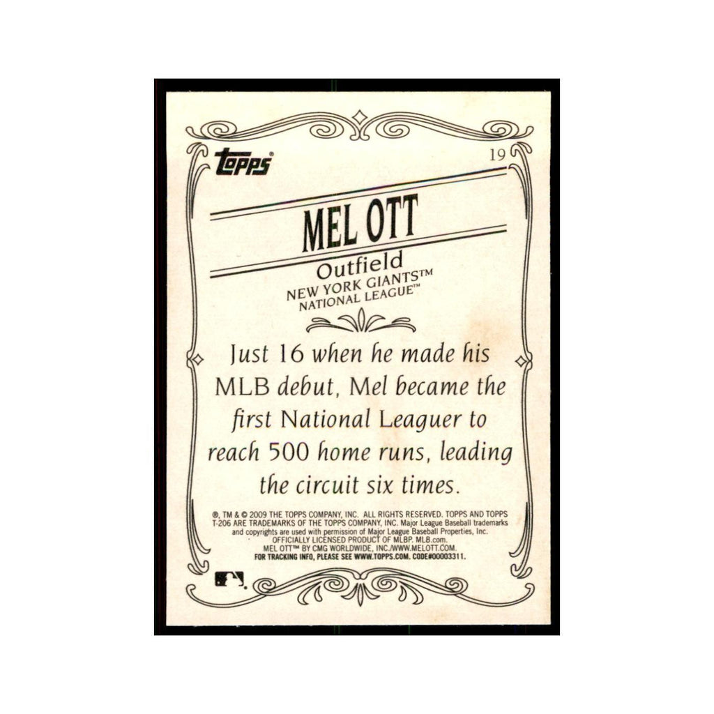 2009 Topps 206 Mel Ott Baseball Cards #19