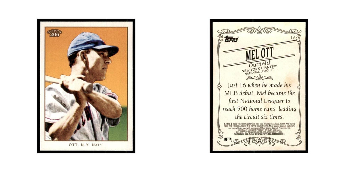 2009 Topps 206 Mel Ott Baseball Cards #19
