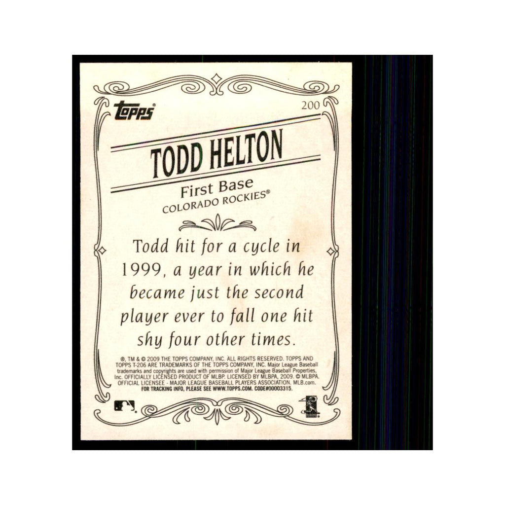 2009 Topps 206 Todd Helton Baseball Cards #200