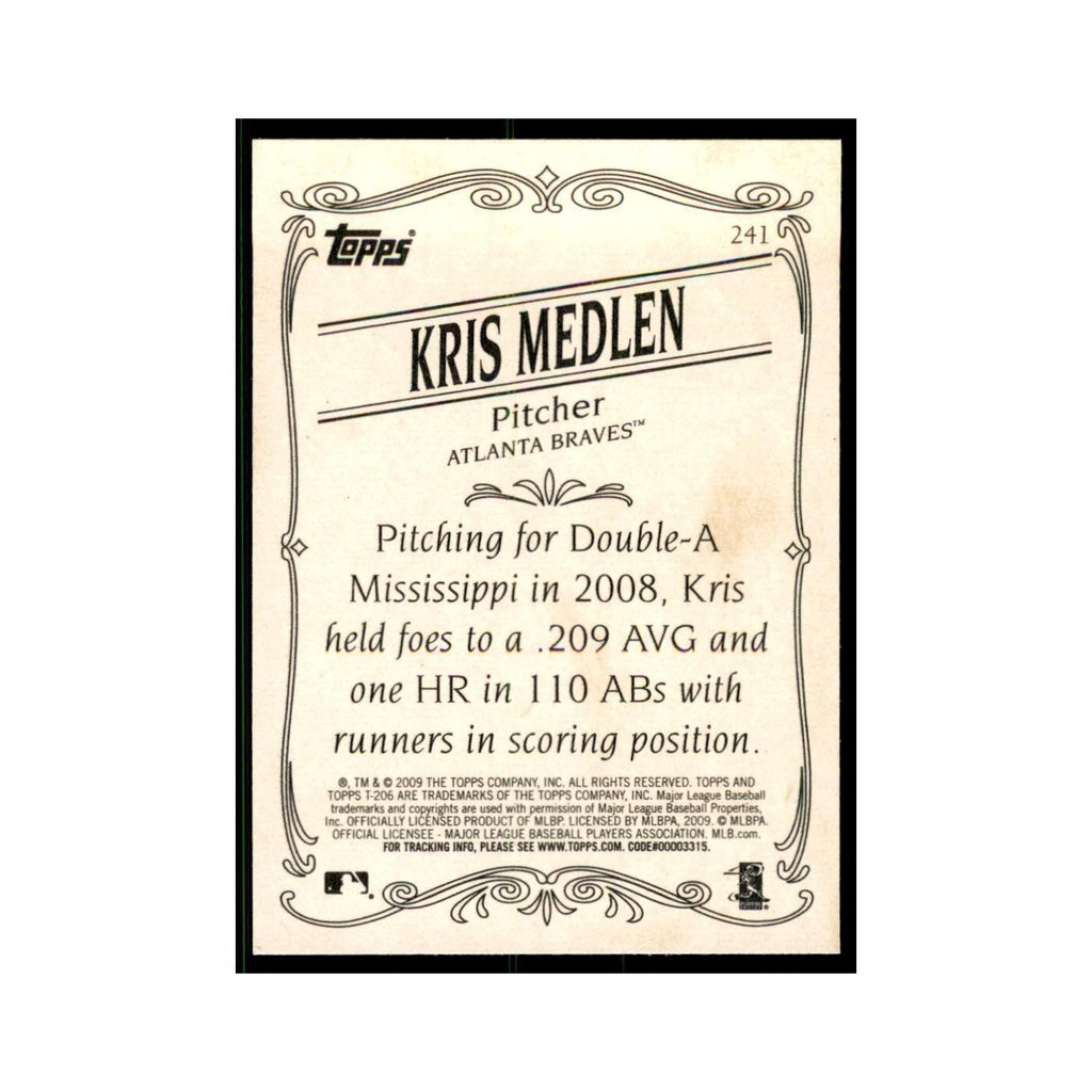 2009 Topps 206 Kris Medlen Baseball Cards #241