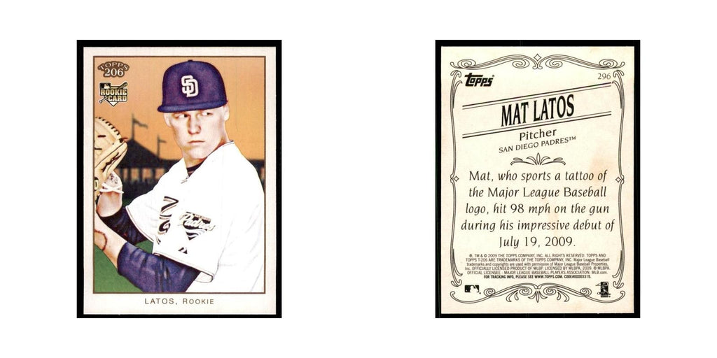 2009 Topps 206 Mat Latos Baseball Cards #296