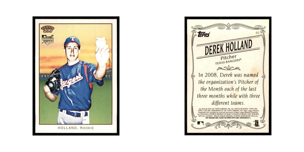 2009 Topps 206 Derek Holland Baseball Cards #61