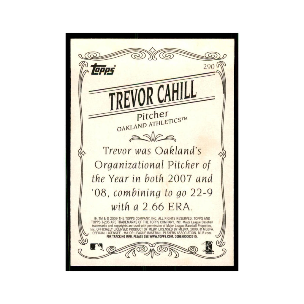2009 Topps 206 Trevor Cahill Baseball Cards #290