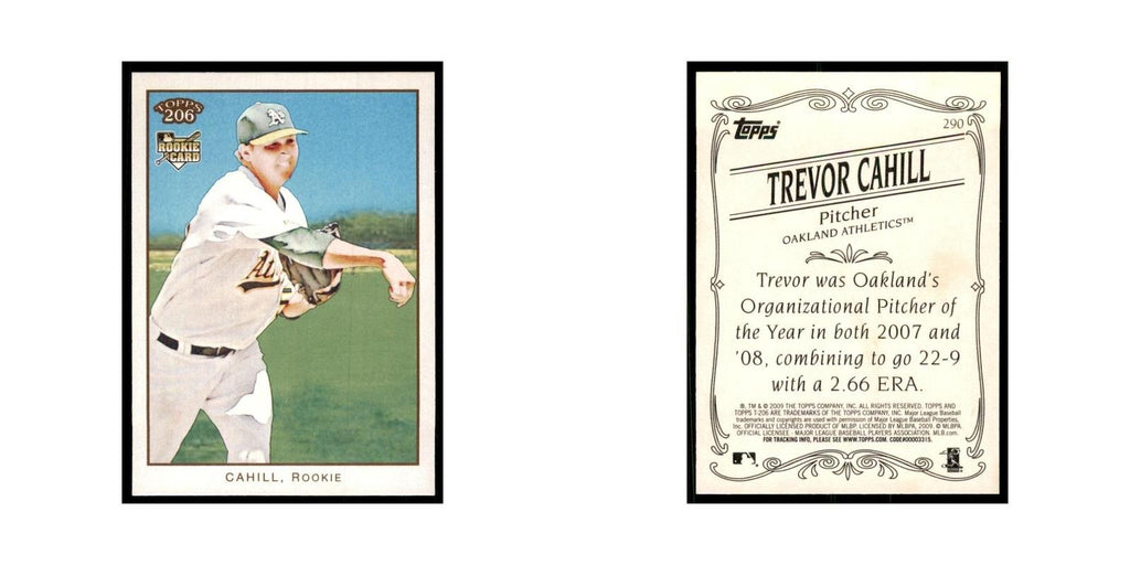 2009 Topps 206 Trevor Cahill Baseball Cards #290