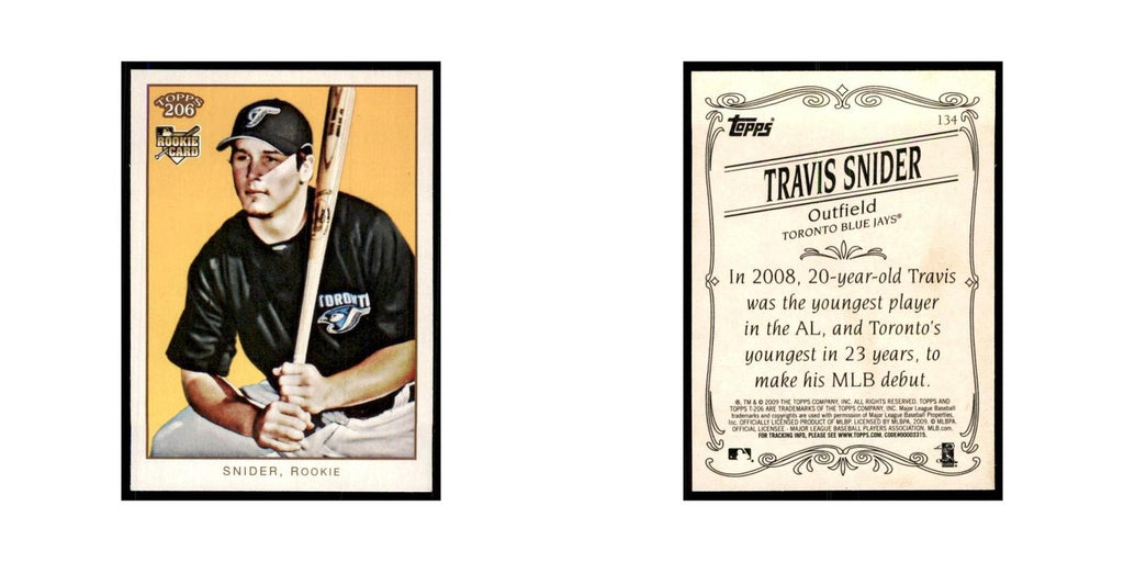 2009 Topps 206 Travis Snider Baseball Cards #134