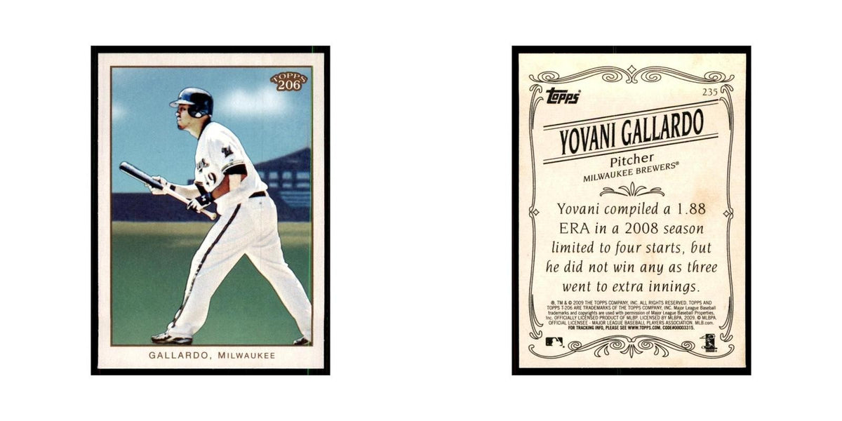 2009 Topps 206 Yovani Gallardo Baseball Cards #235