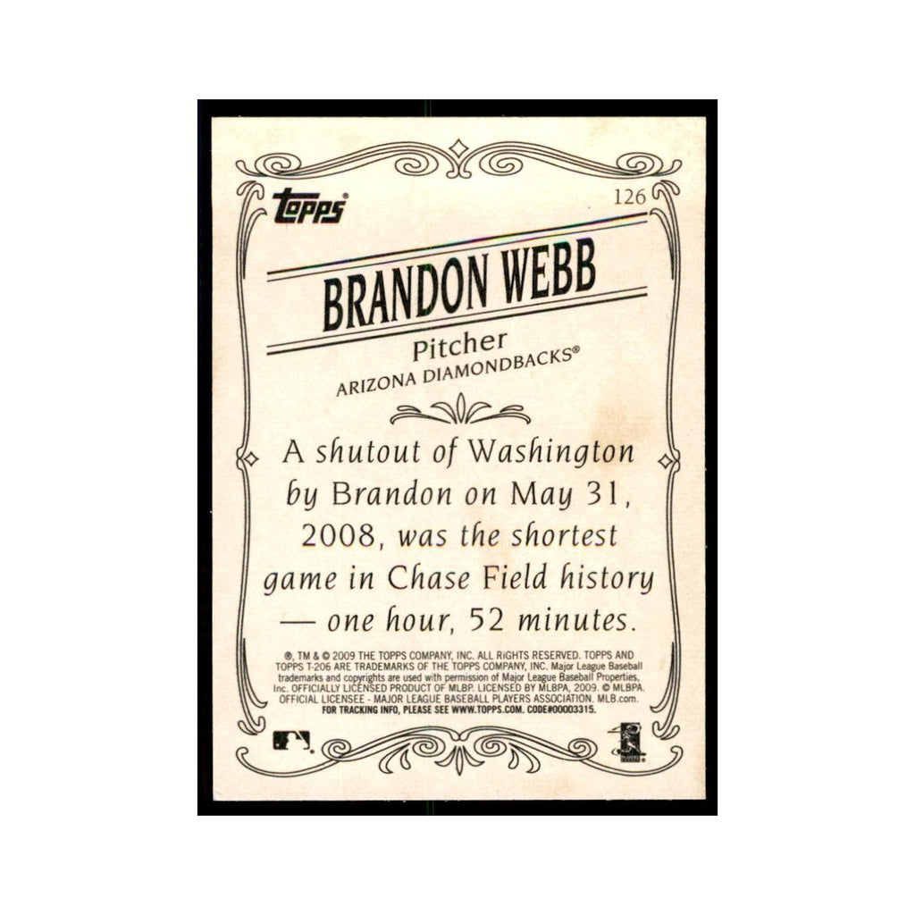 2009 Topps 206 Brandon Webb Baseball Cards #126
