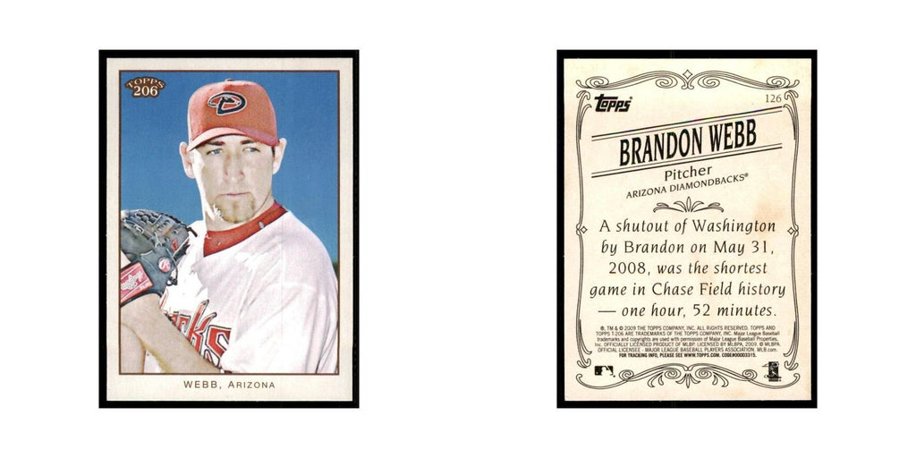 2009 Topps 206 Brandon Webb Baseball Cards #126