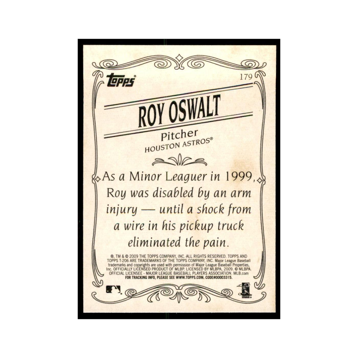2009 Topps 206 Roy Oswalt Baseball Cards #179