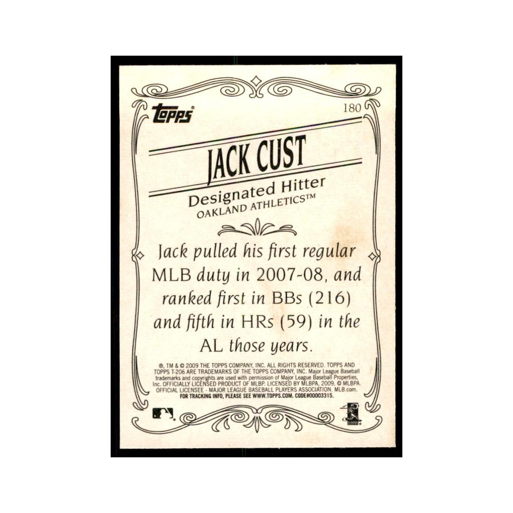 2009 Topps 206 Jack Cust Baseball Cards #180