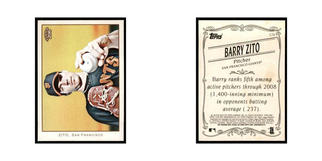 2009 Topps 206 Barry Zito Baseball Cards #176