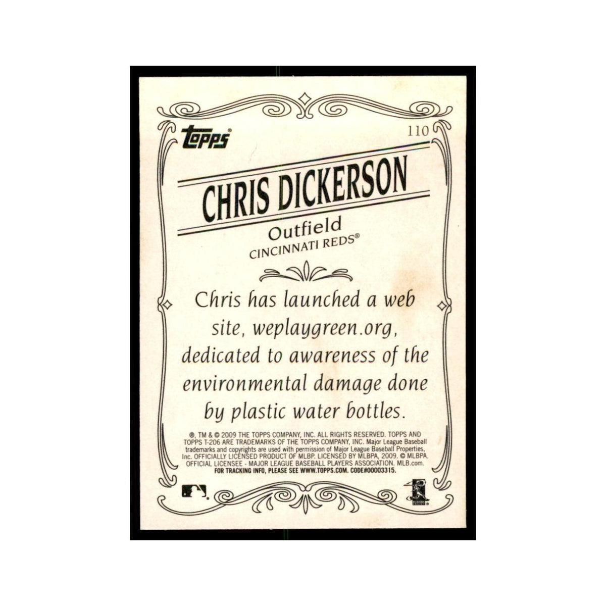 2009 Topps 206 Chris Dickerson Baseball Cards #110