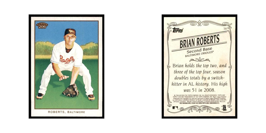 2009 Topps 206 Brian Roberts Baseball Cards #58