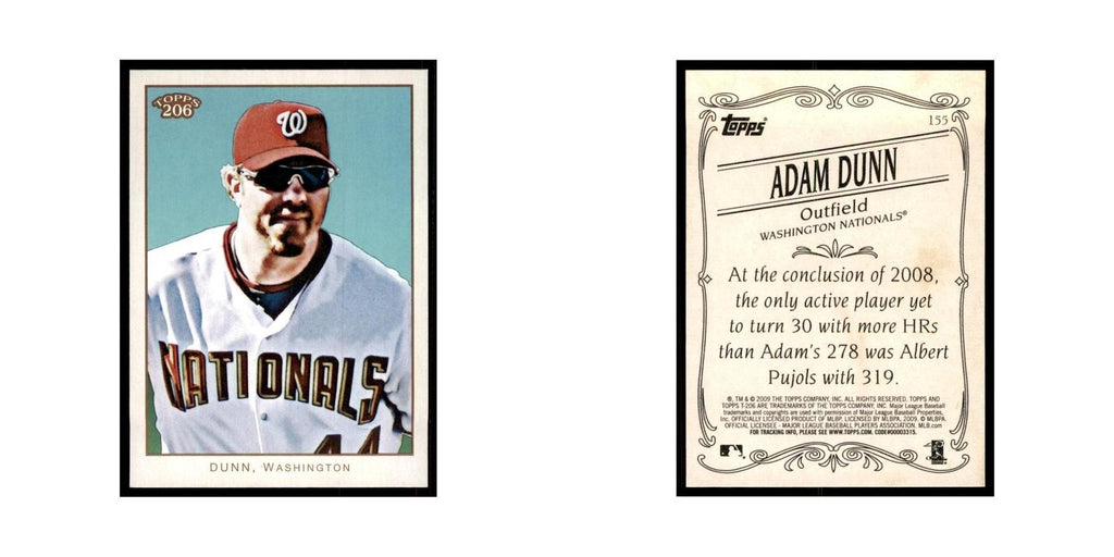 2009 Topps 206 Adam Dunn Baseball Cards #155