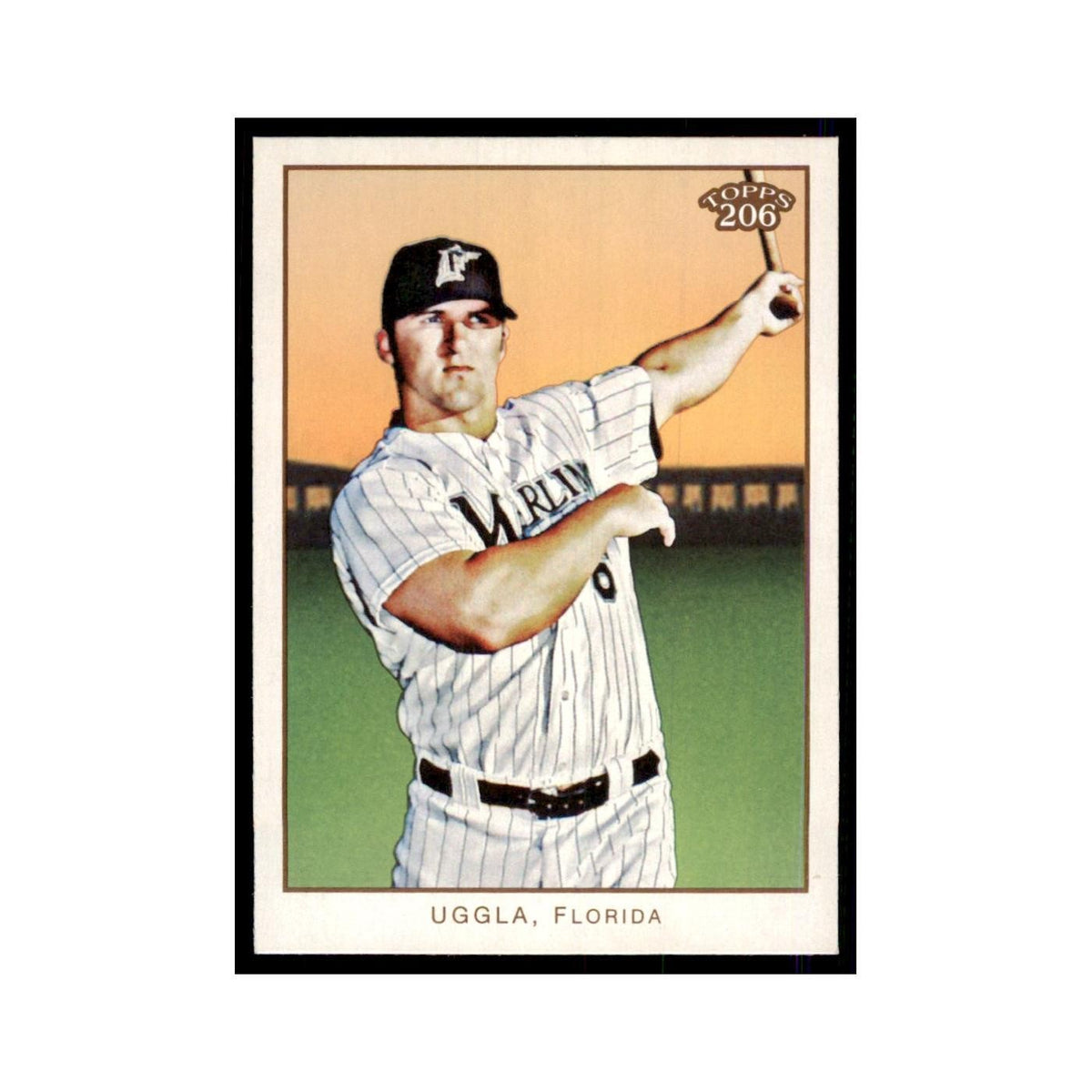 2009 Topps 206 Dan Uggla Baseball Cards #8