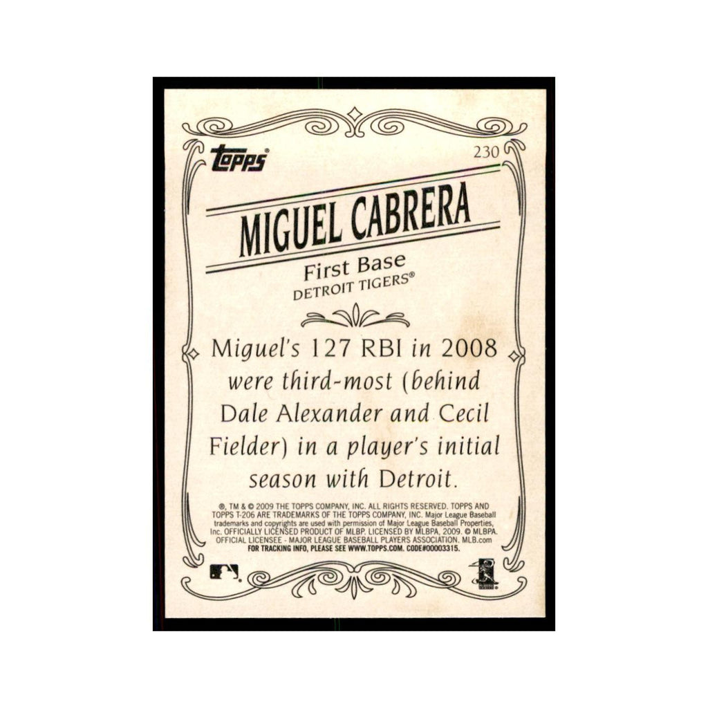 2009 Topps 206 Miguel Cabrera Baseball Cards #230