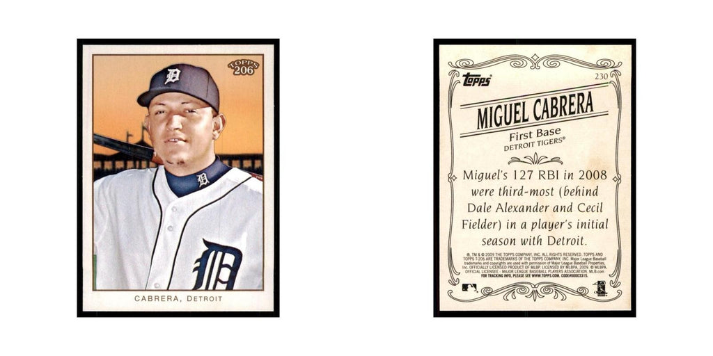 2009 Topps 206 Miguel Cabrera Baseball Cards #230