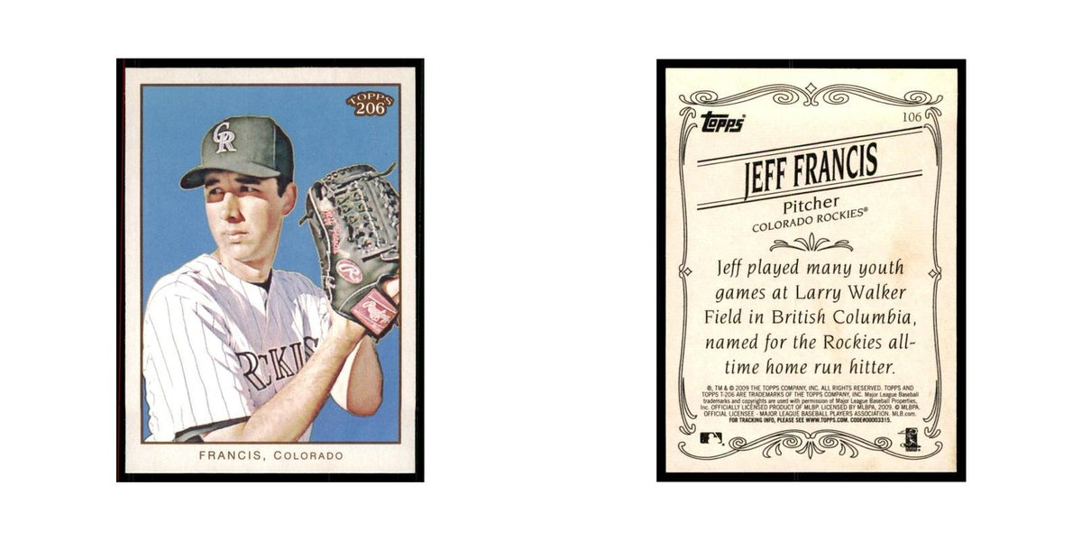 2009 Topps 206 Jeff Francis Baseball Cards #106