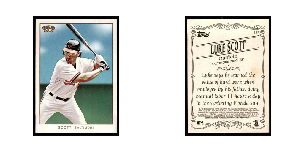 2009 Topps 206 Luke Scott Baseball Cards #152