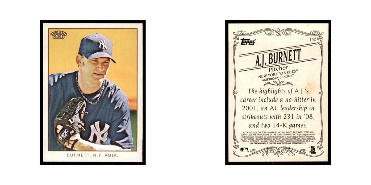 2009 Topps 206 A.J. Burnett Baseball Cards #150