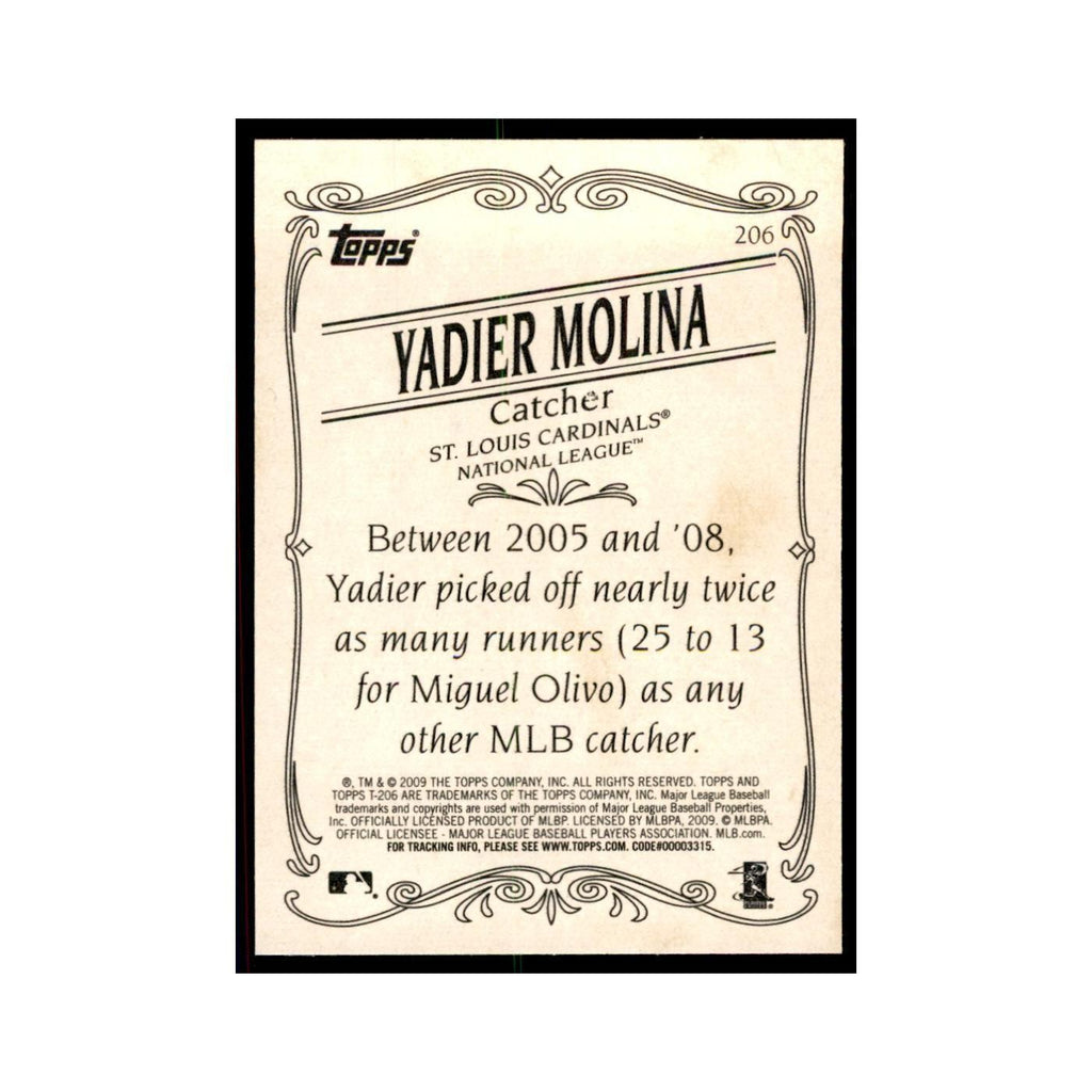 2009 Topps 206 Yadier Molina Baseball Cards #206