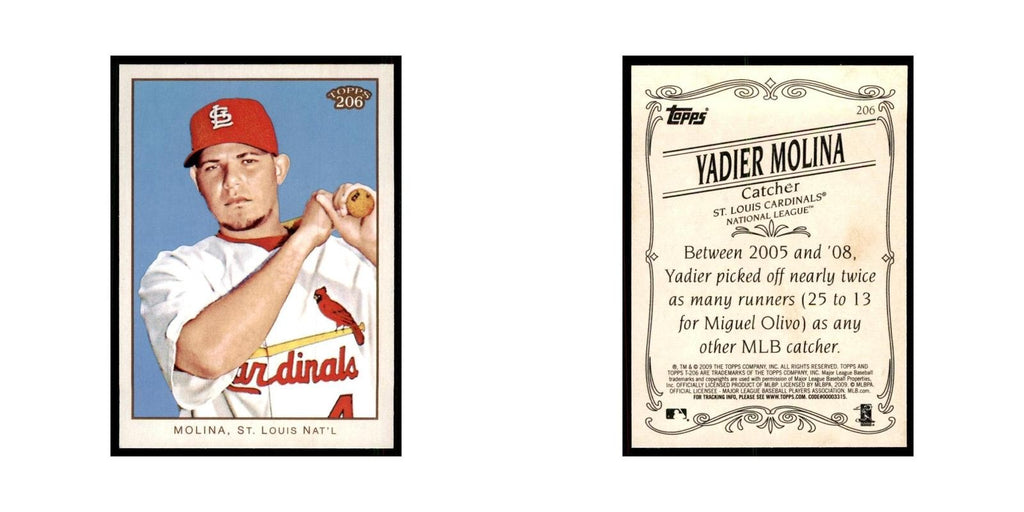 2009 Topps 206 Yadier Molina Baseball Cards #206