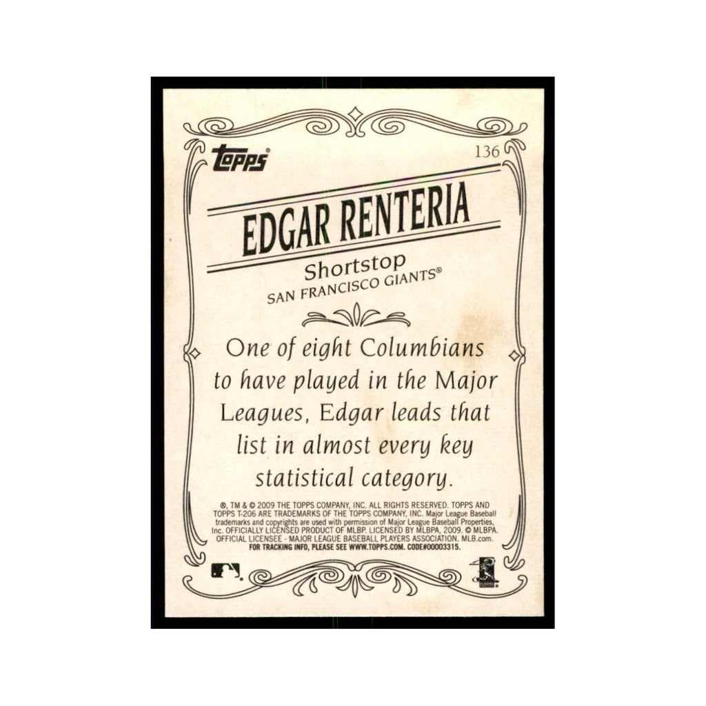 2009 Topps 206 Edgar Renteria Baseball Cards #136