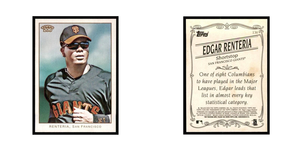 2009 Topps 206 Edgar Renteria Baseball Cards #136