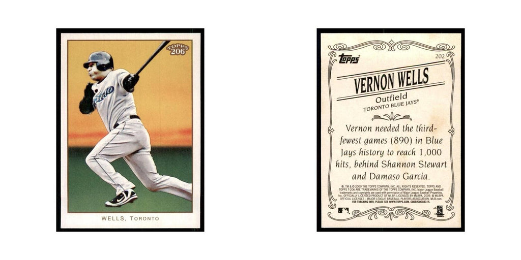 2009 Topps 206 Vernon Wells Baseball Cards #202