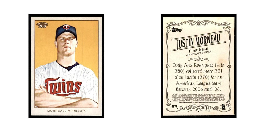 2009 Topps 206 Justin Morneau Baseball Cards #30