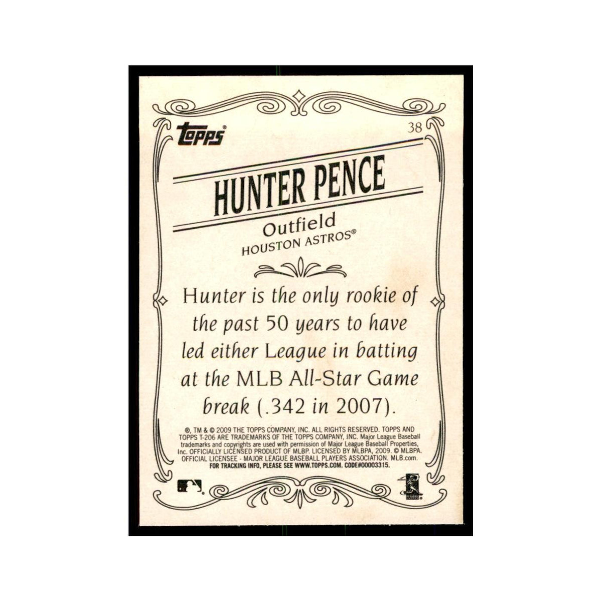 2009 Topps 206 Hunter Pence Baseball Cards #38