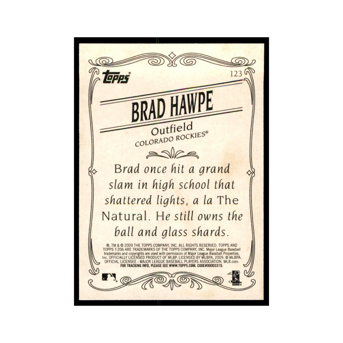 2009 Topps 206 Brad Hawpe Baseball Cards #123