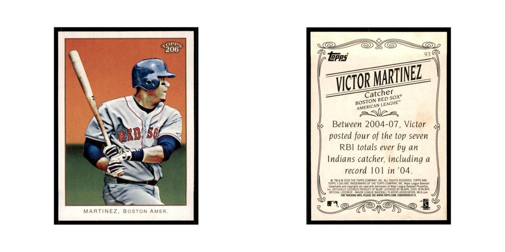 2009 Topps 206 Victor Martinez Baseball Cards #93