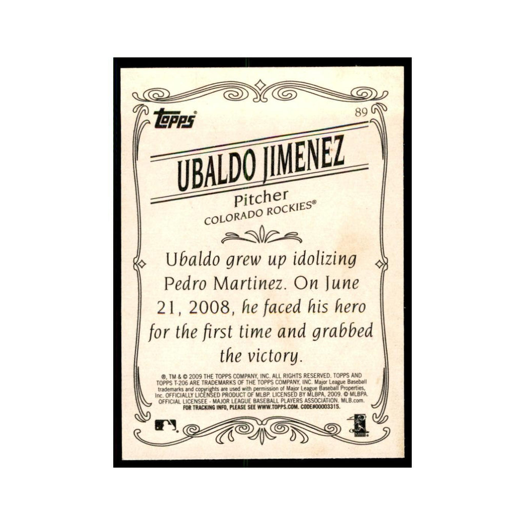 2009 Topps 206 Ubaldo Jimenez Baseball Cards #89