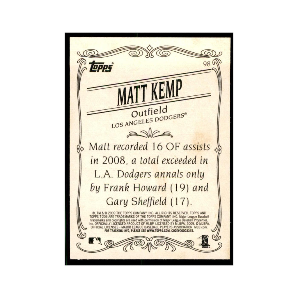 2009 Topps 206 Matt Kemp Baseball Cards #98