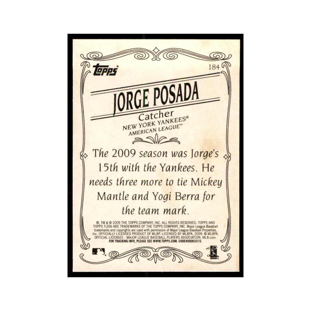 2009 Topps 206 Jorge Posada Baseball Cards #184