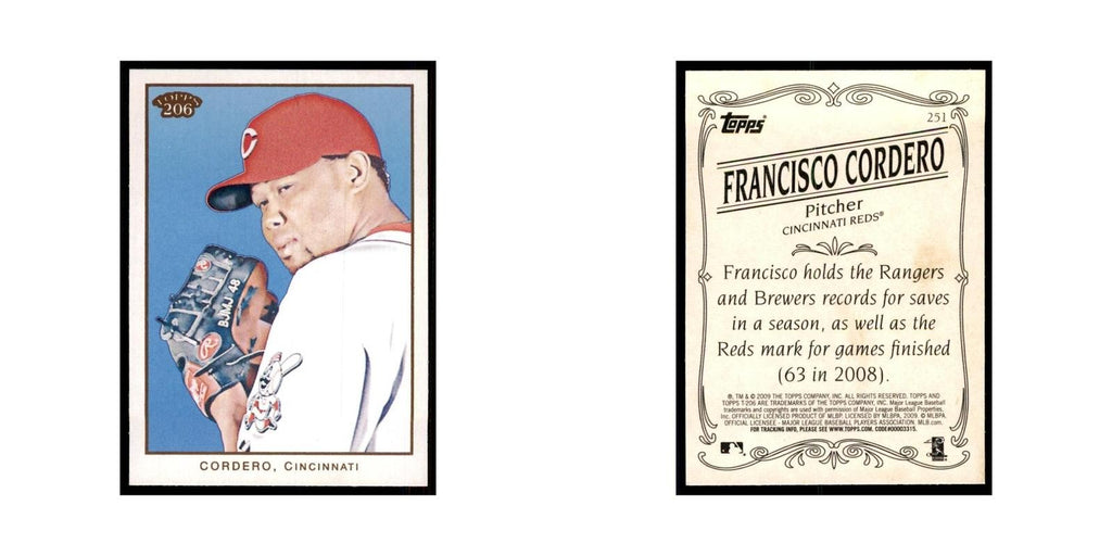 2009 Topps 206 Francisco Cordero Baseball Cards #251
